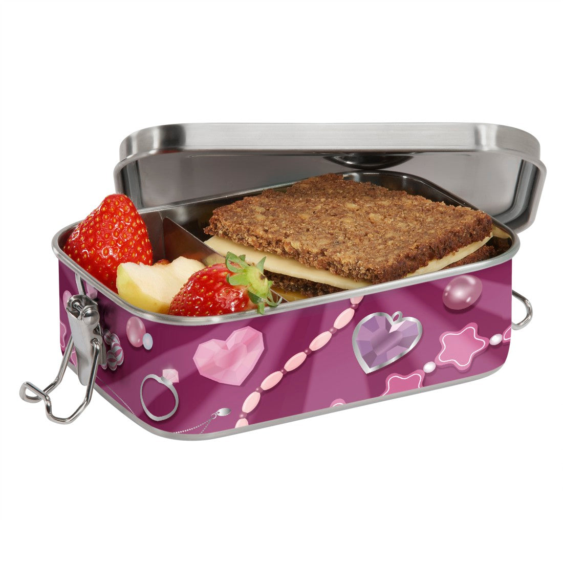 Xanadoo Edelstahl-Lunchbox Glitter Heart Hazle"