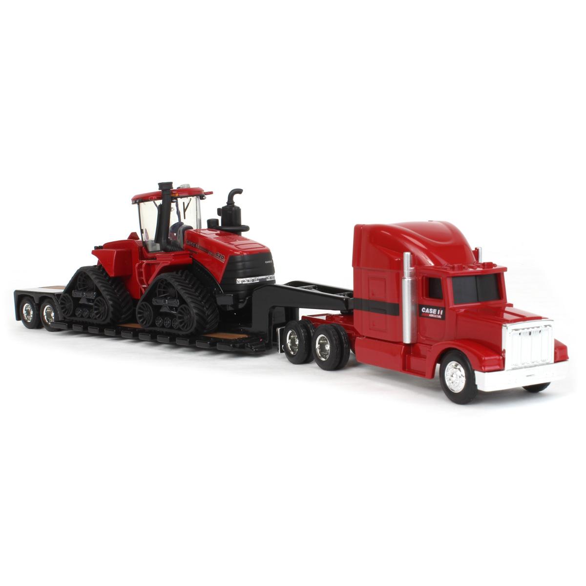 Case IH Sattelschlepper mit Tieflader und Case IH Quadtrac 620