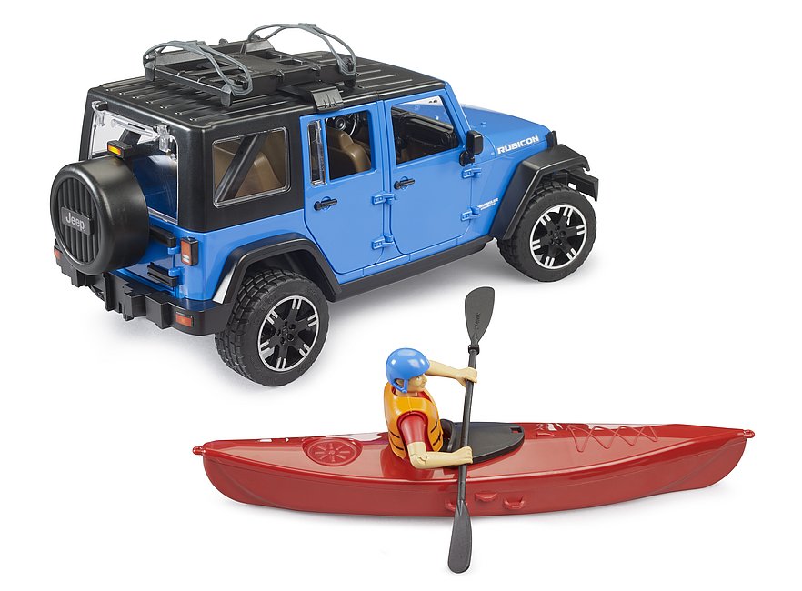 Jeep Wrangler Rubicon Unlimited mit Kajak und Figur